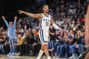 逛夜店了？莫兰特全场低迷 14中3仅得8分1板7助1断&三分6中0